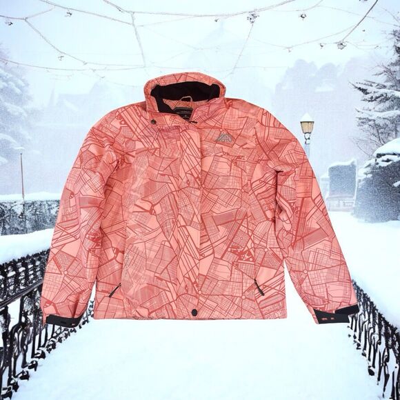OTU Waterproof Ski Jacket Women's Size M Windproof Winter Snow Coat Pink City - Picture 1 of 15